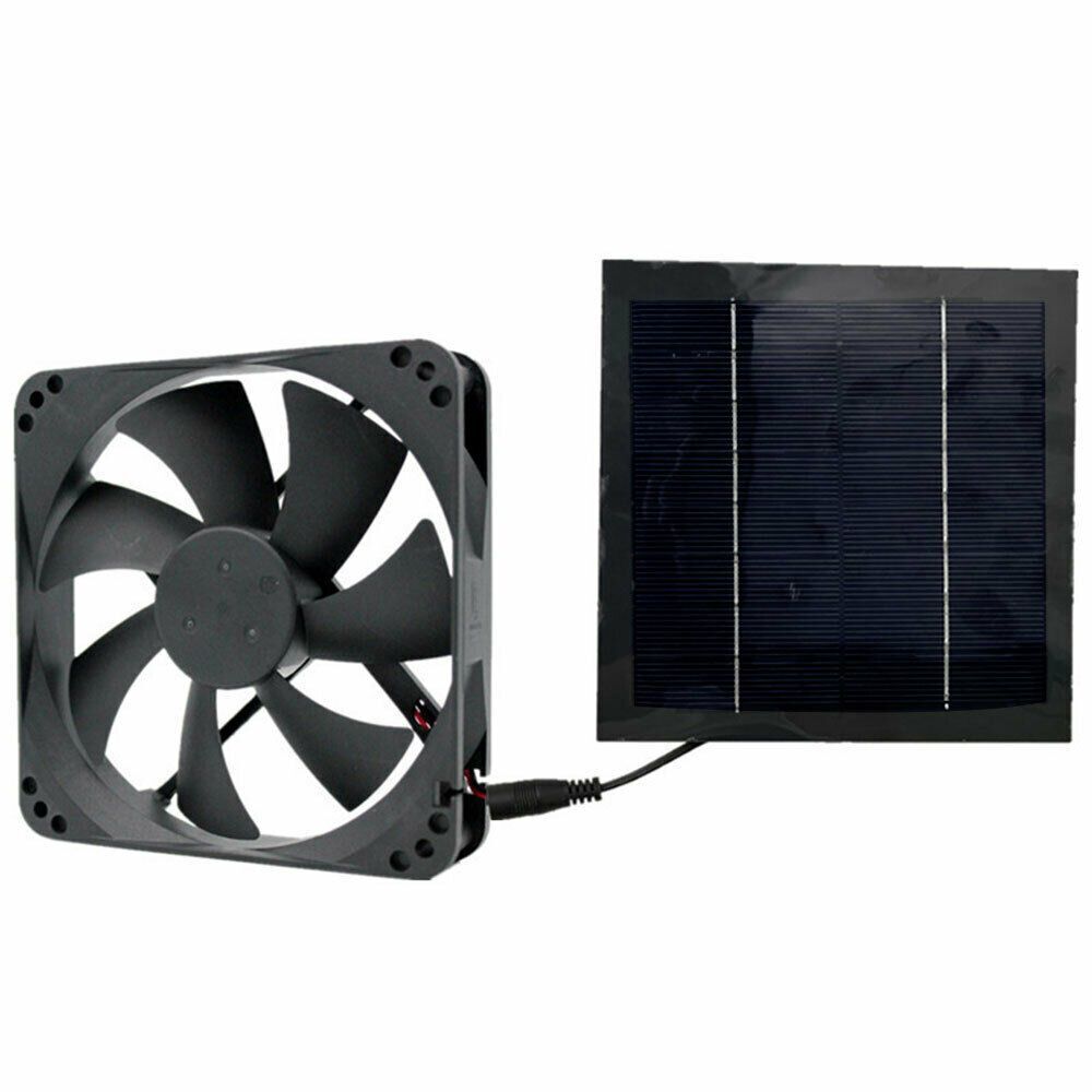 Chicken House Portable Mini Ventilator Solar Panel Fan Camping Fan Greenhouse