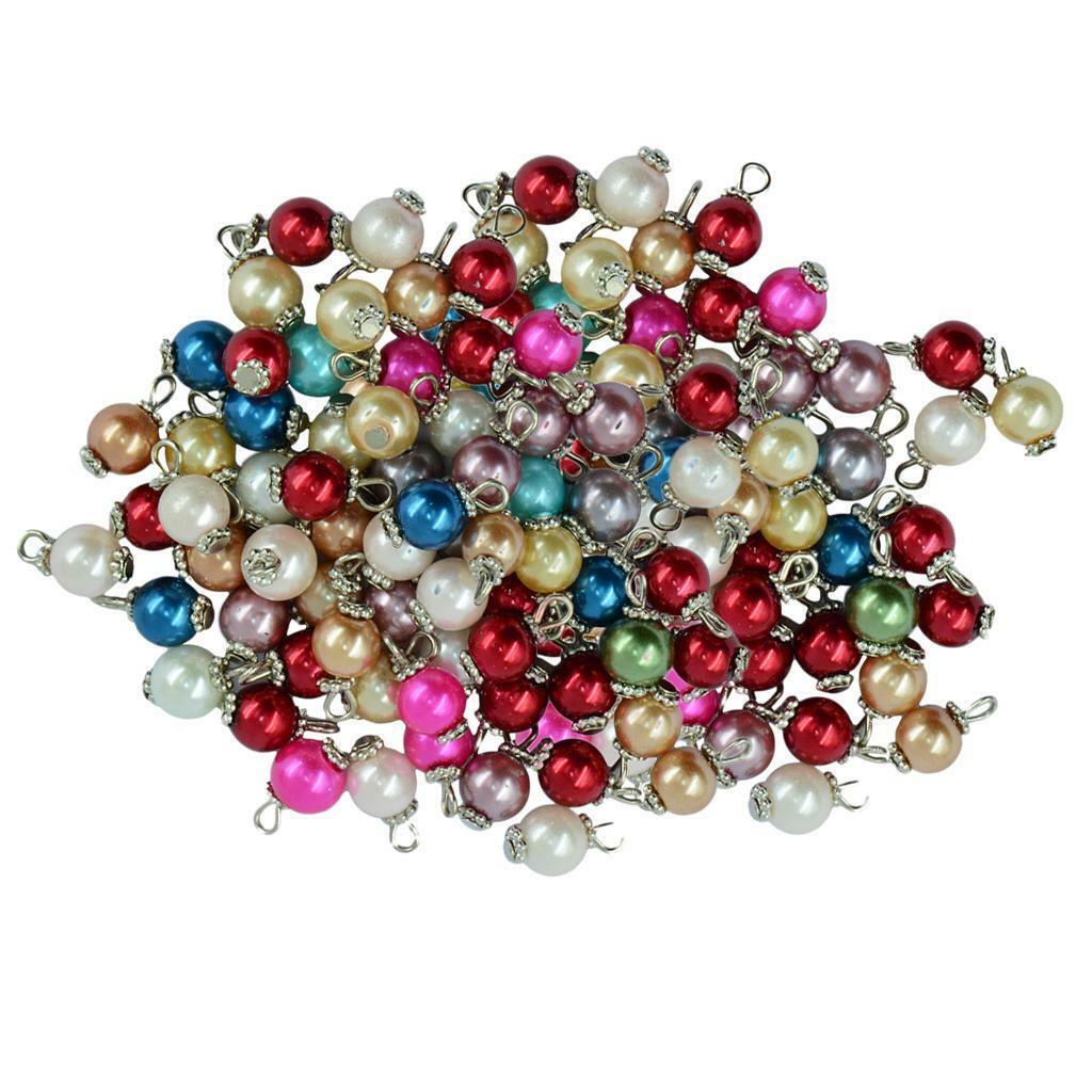 100 Pieces Colorful   Flat Daisy Charms Pendant Jewelry DIY
