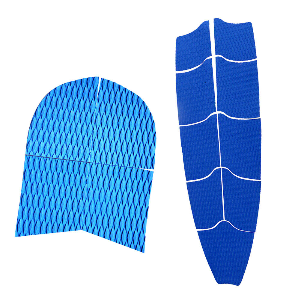 Non-slip EVA Surfboard 9 Full Deck Grip Mat with 4 Dog Traction Pad Tail Pad