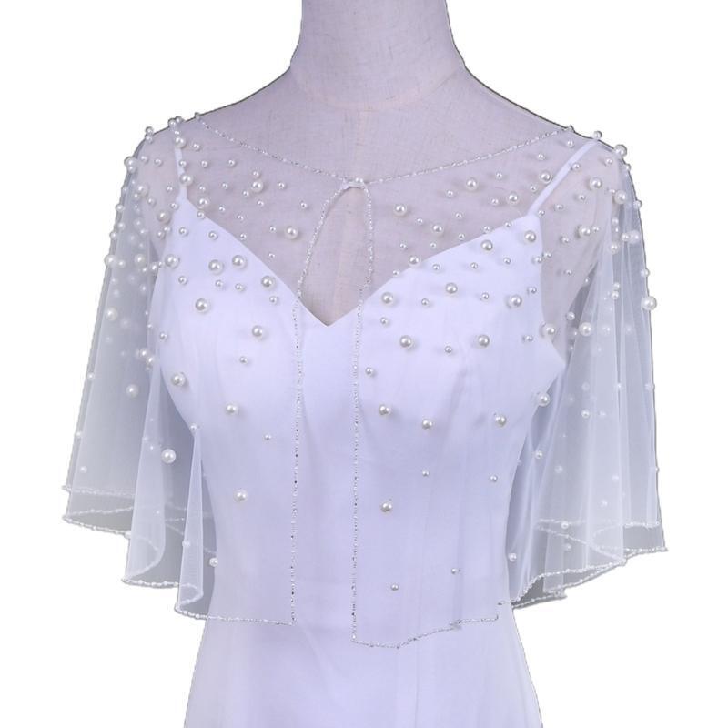 Delicate Beads Embroidery Bridesmaid Capelet Shrug for Party Evening Dress