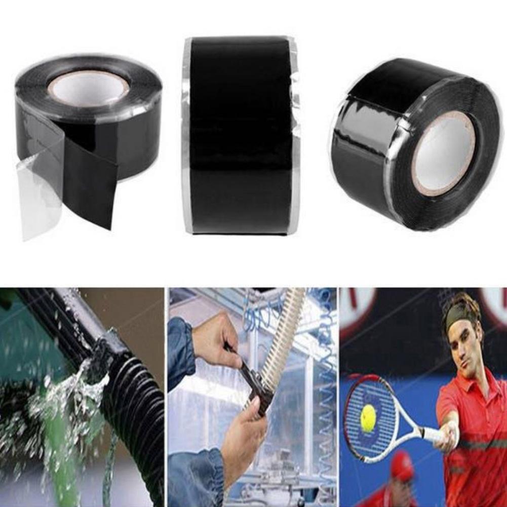 Waterproof Silicone PerformanceRepair Tape Bonding Wire Film Tape (Black)