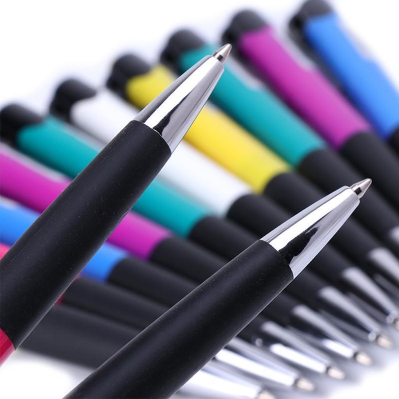 12Pcs 0.7mm Ballpoint Pen Roller Ball Blue Ink Office School Supplies Stationery