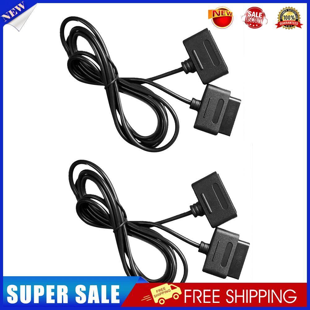 1.8m Game Extension Cable Data Cord for Nintendo SNES Controller (2pcs)