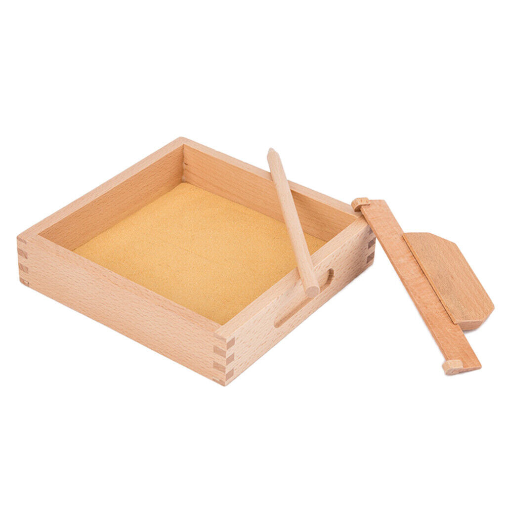 Montessori Letter Formation  Tray with Wooden Pen and Scrape