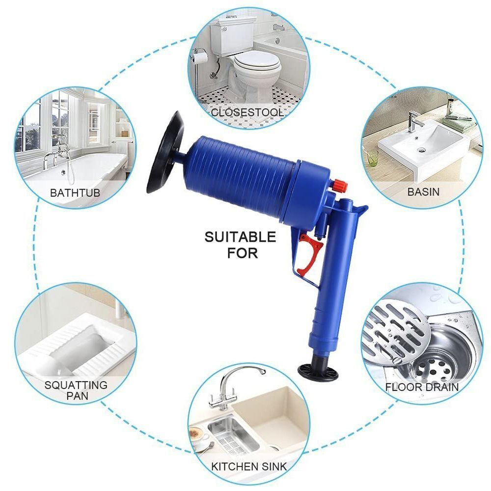 Pump for Bath Toilets Air Power Drain Cleaners Cleaning Tools Drain Blaster
