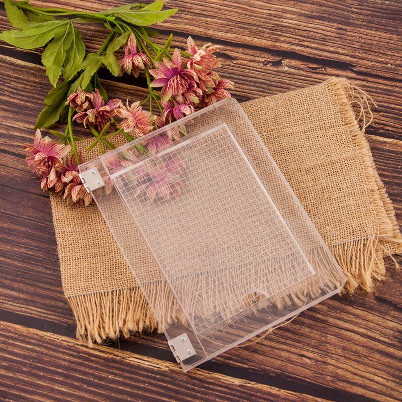 Acrylic Stamp Block with Grids Handmade Card Albums Crafts Supplies Accessories