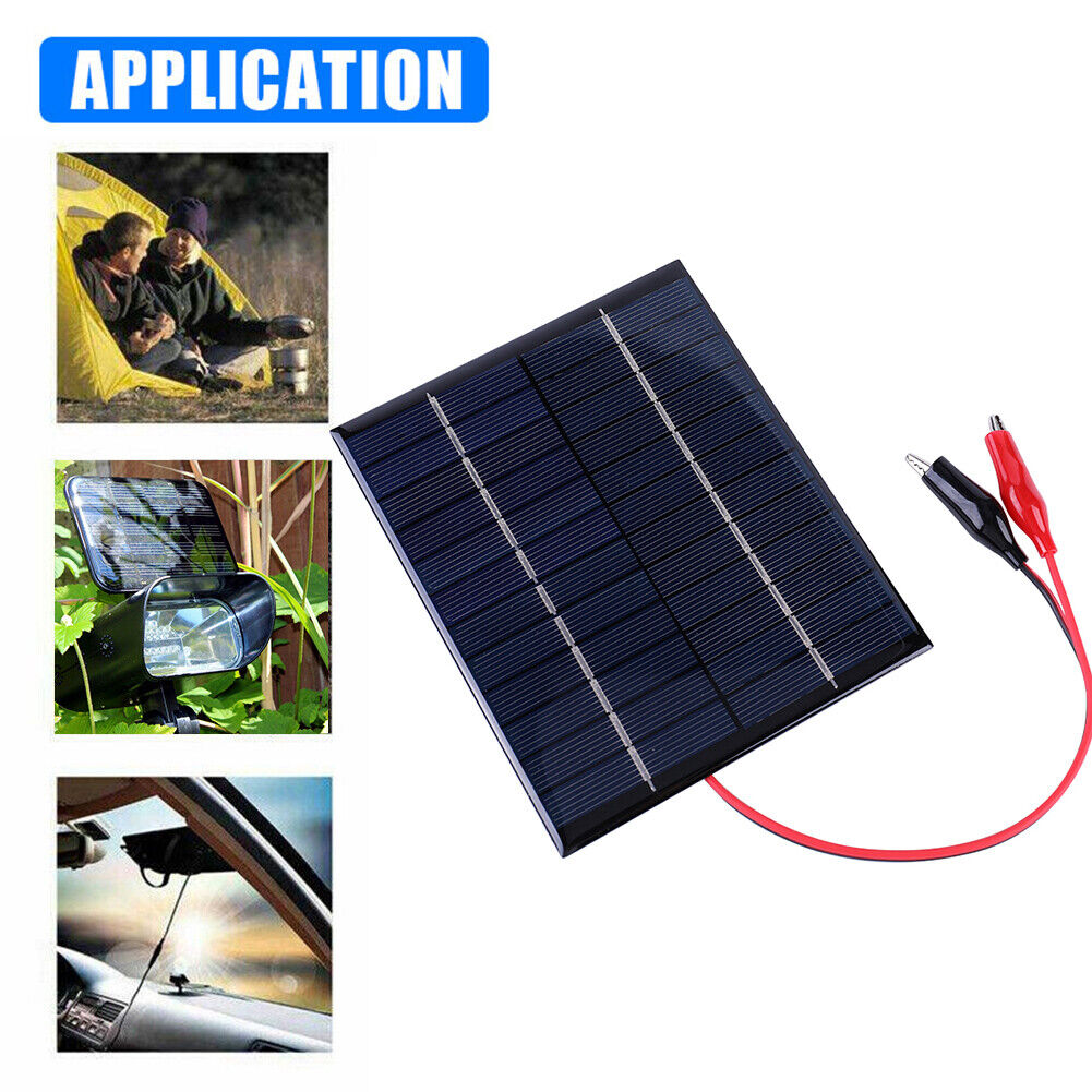 Waterproof Solar Panel 5W 12V Outdoor Portable DIY Polysilicon Epoxy Panels
