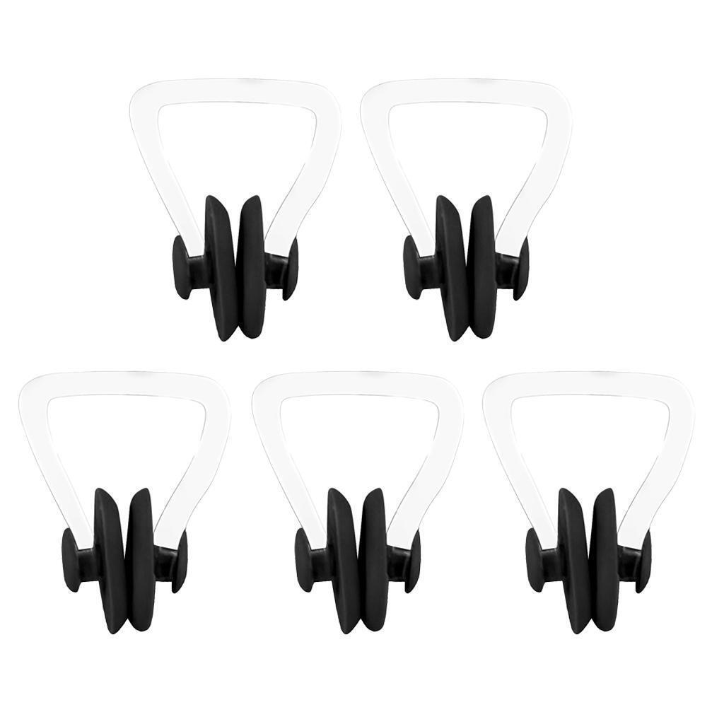Non-slip Soft Silicone Nose Clip Plug Nose Protector For Swimming Black