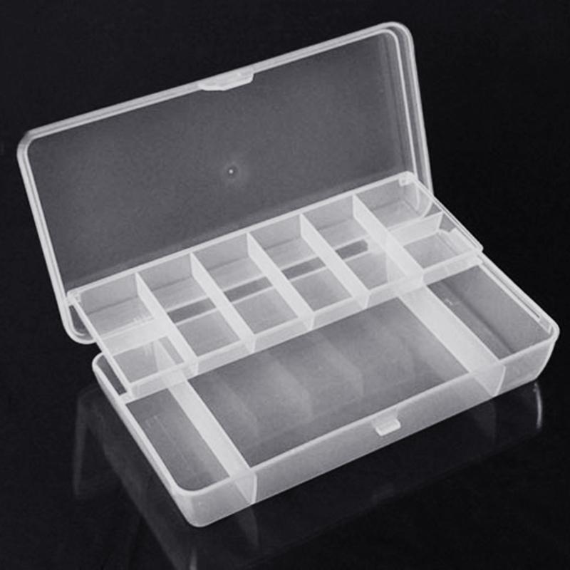 Plastic Tray Compartments Fishing Lure Tackle Box Two-Sided Storage Cases Box