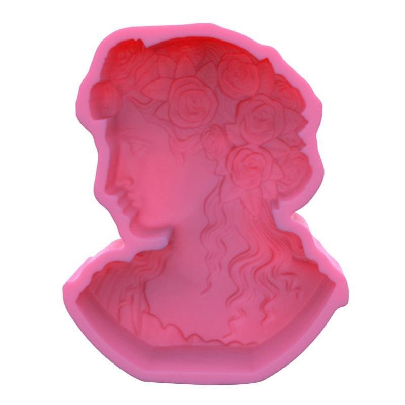 Dame Statue Aromatherapy Gypsum Candle Mold Sculpture Silicone Epoxy Mold