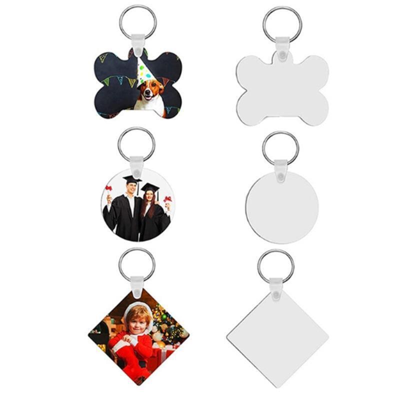 Sublimation Blank Keychain Thermal Transfer KeyChain Double-Side Printed Keyring
