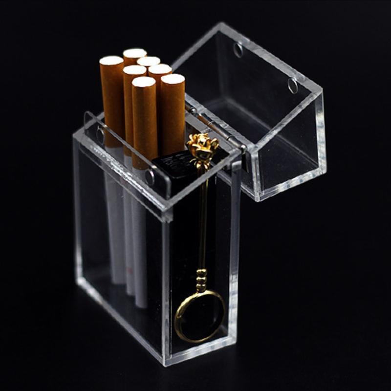 Acrylic Transparent Smoke Cigarette Case Storage Box Holding 20 Sticks Package