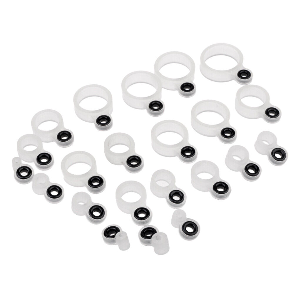 44pcs Silicone and  Fishing Rod Guides Repair Kit Rod  Rings