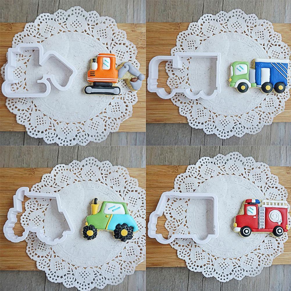 8pcs/Set Car Fondant Cake Mold Sugarcraft Decorating Plastic Biscuit Mould