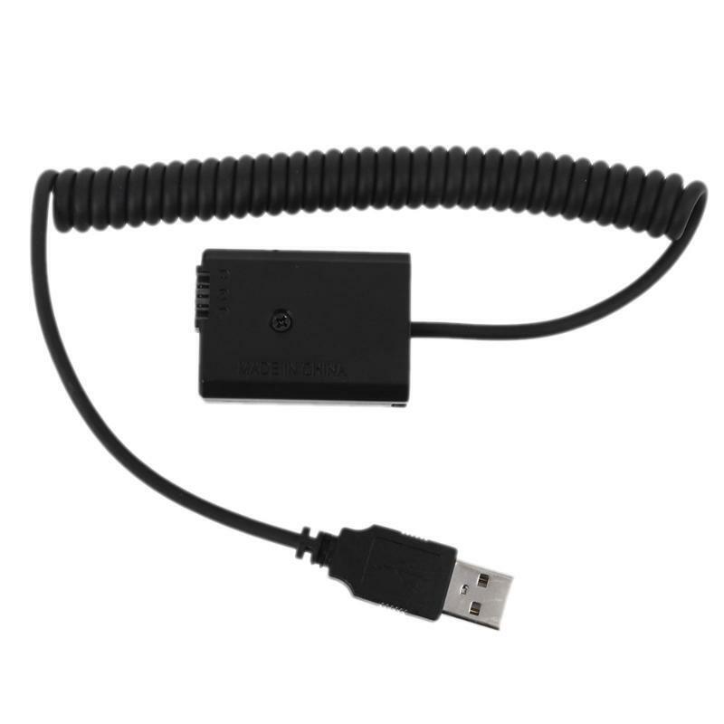 USB Spring Power Cable NP-FW50 Battery Eliminator for -Sony A7 A7RII A6500 A7RII