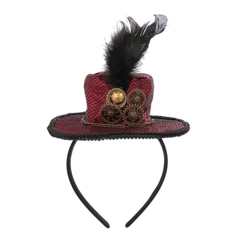 Punk Medieval Feather Shape Hair Hoop Women Headband Carnival Hair Supplies