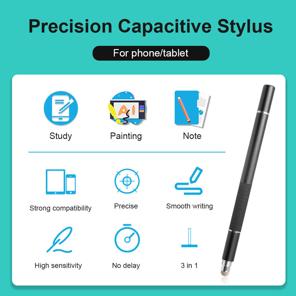 3 in 1 WK125A Phone Stylus Pencil Touch Screen Tablet Smooth Pen (Black)
