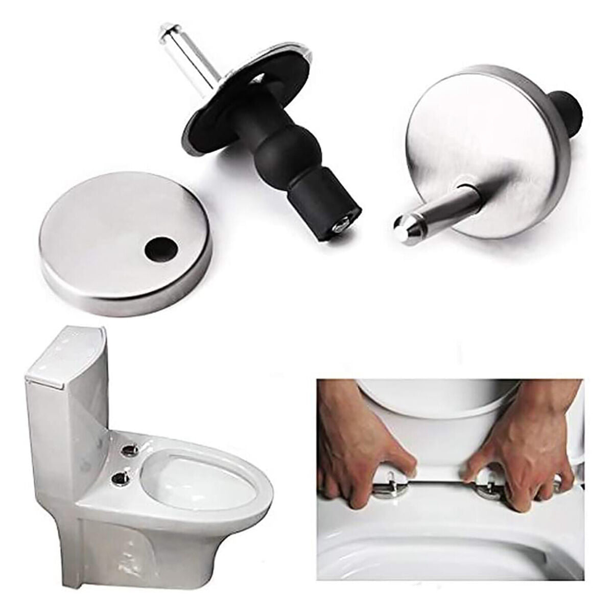 Toilet Seat Hinge Fixings  Screws  Rubber expansion screw 14mm gasket