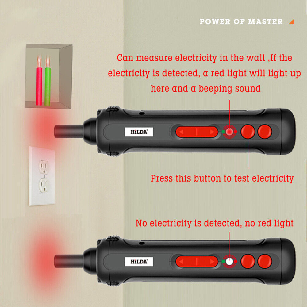 Mini Electric Screwdriver Drill Bits with LED Lighting USB DIY Repair Tools