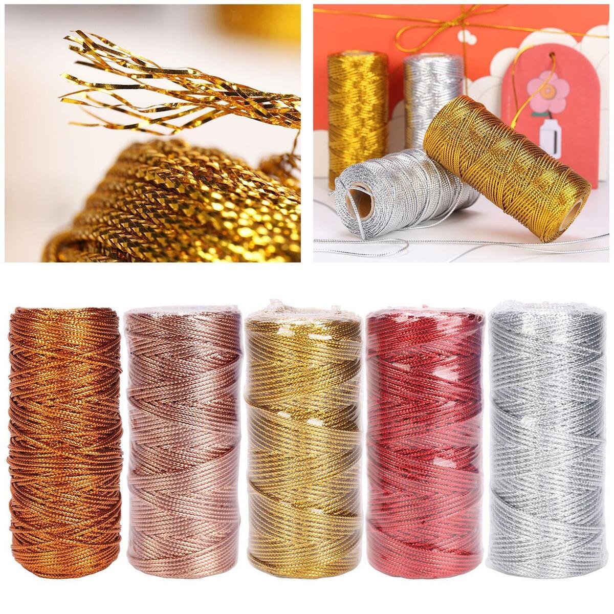 5  110 Yards Metallic  Twine  Wrapping Gifts Sturdy