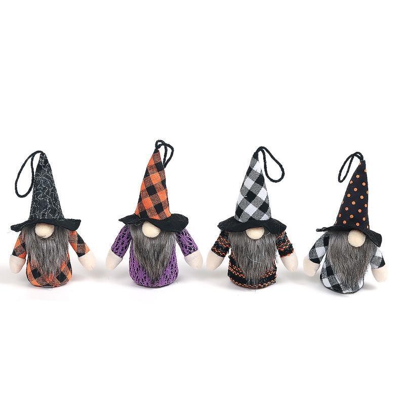 Halloween Hanging Gnome Gnomes Pendants 4pcs/set with Led Light