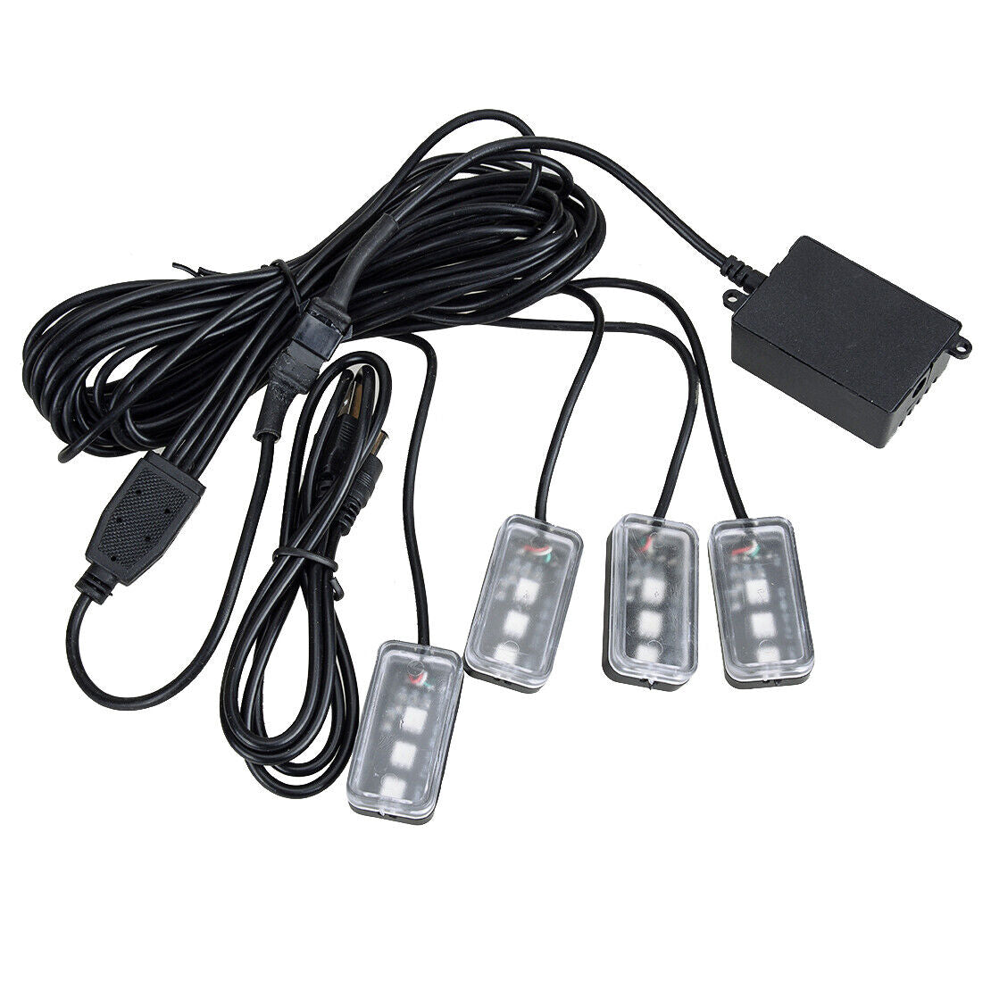 Car RGB USB 12 LED Light Strip Interior Atmosphere Neon Lamp Remote Control Hot