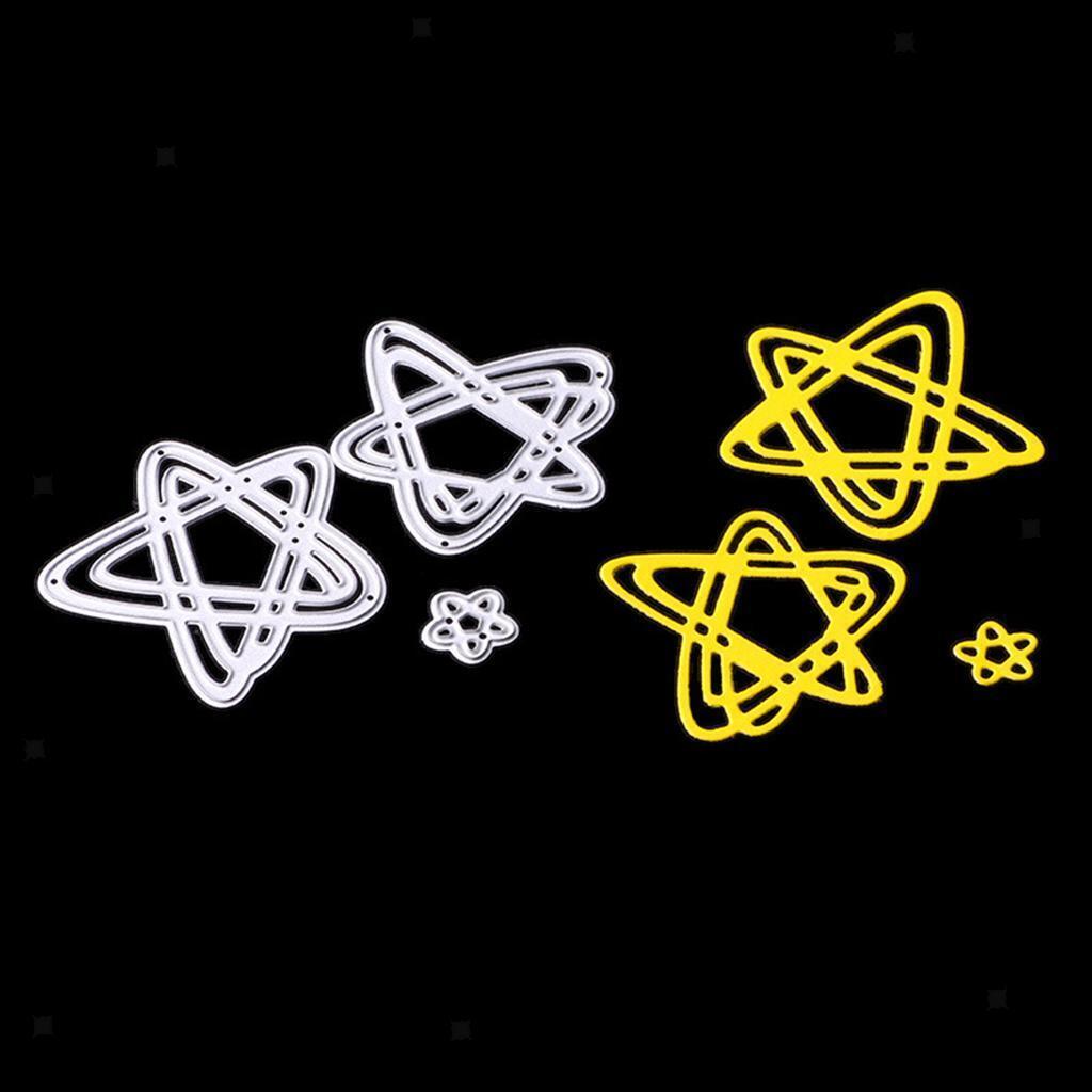 3 Pieces Star Shape Metal Cutting Dies for Scrapbook Photo Album Paper Craft