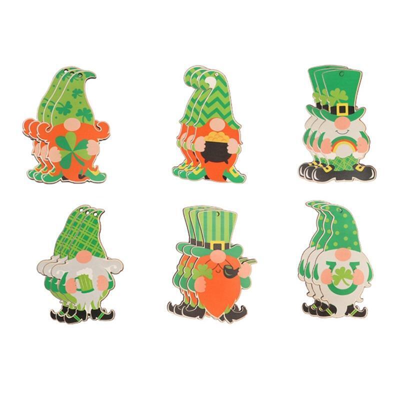 Saint Patrick's Day Wooden Ornament Gnome Pendant Leprechaun Decoration Pendant