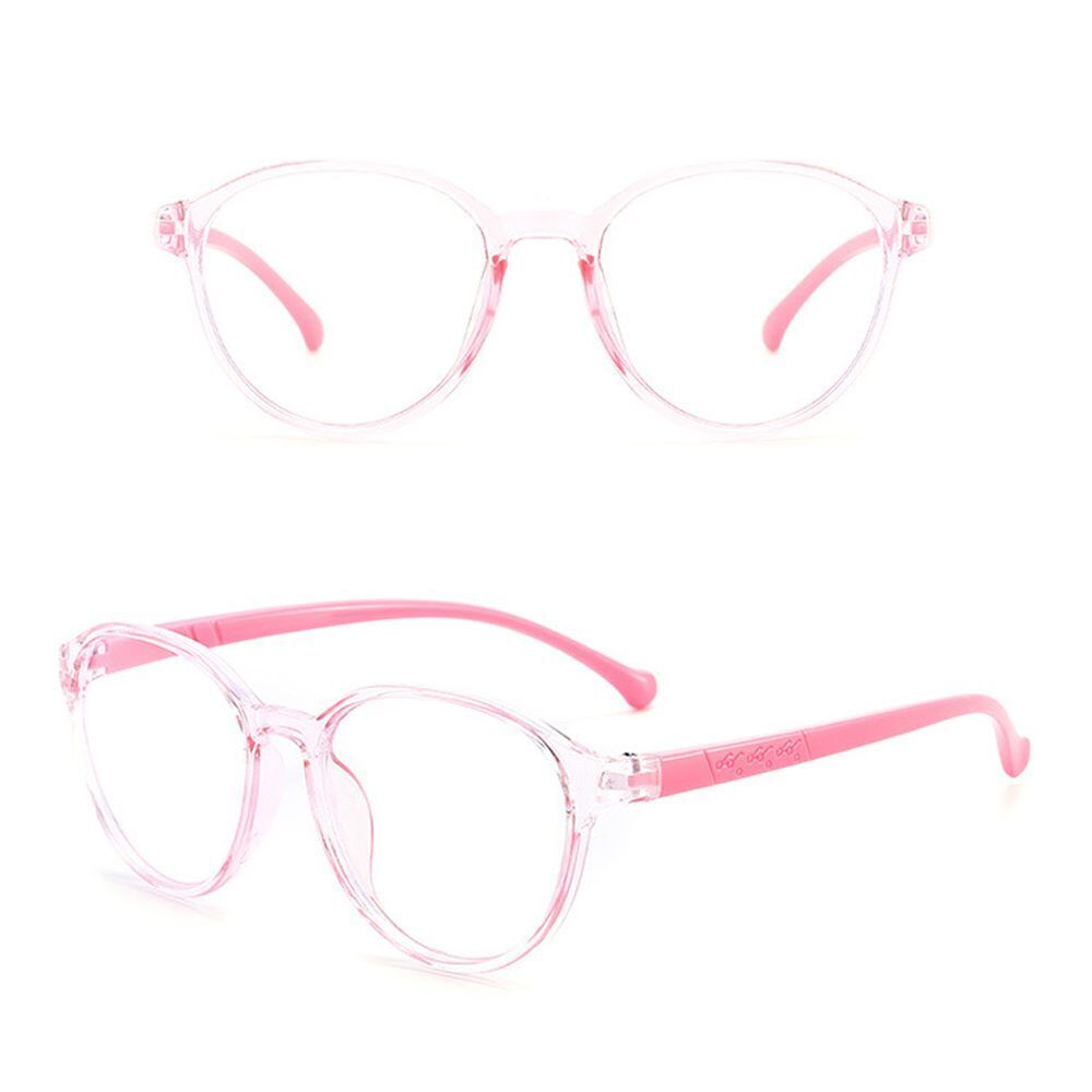 Portable Anti-blue Light Ultra Light Frame Kids Glasses Round Eyeglasses