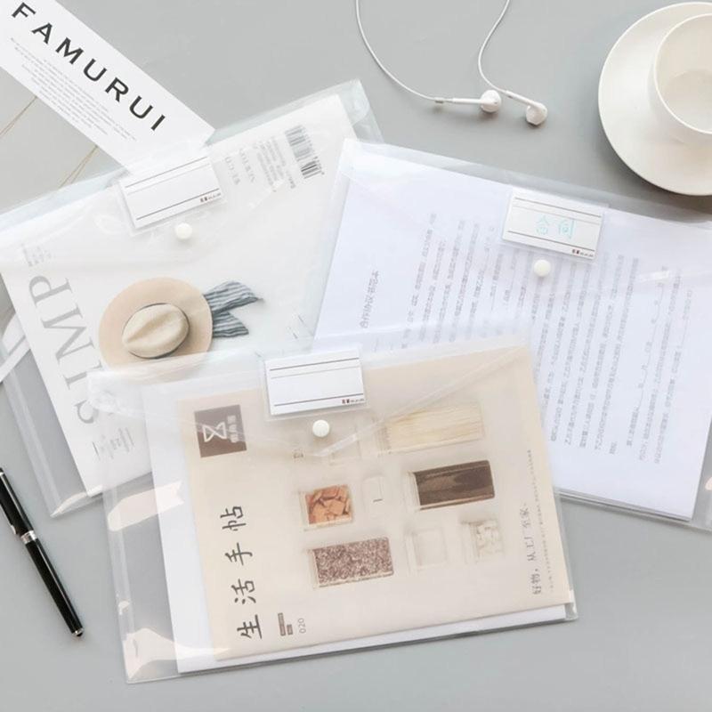 10Pcs A4 Folders Document Organizer Bags Waterproof Receipt Wallets Snap Closure