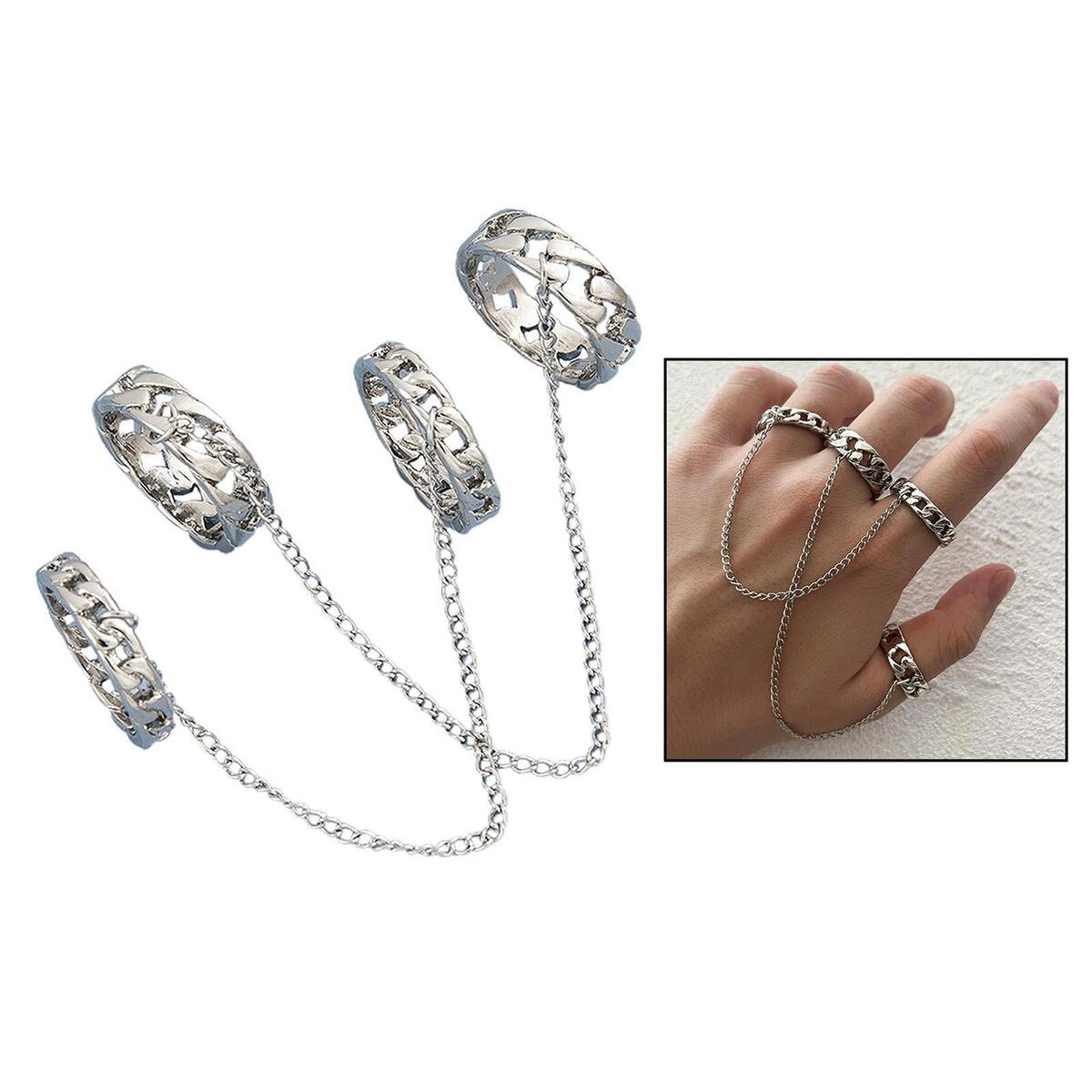 2 Pieces Ring Set Punk Ring  for  Men Ring Jewelry Girlfriend