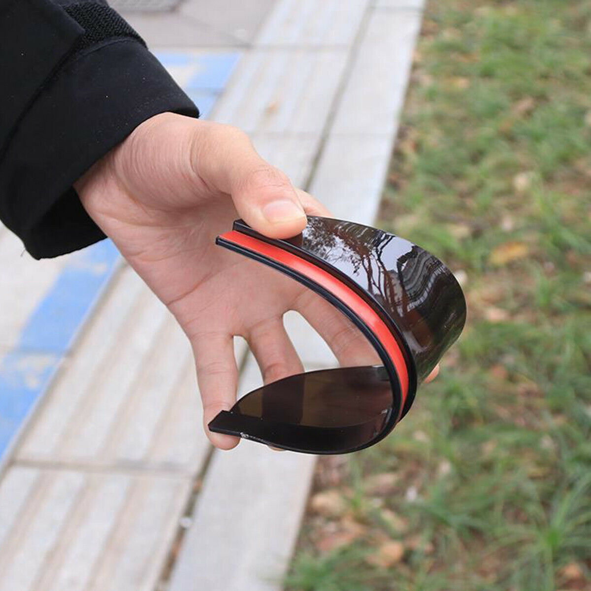 1 Pair Black Car Rear View Side Mirror Sun Visor Rain Board Eyebrow Guard Parts