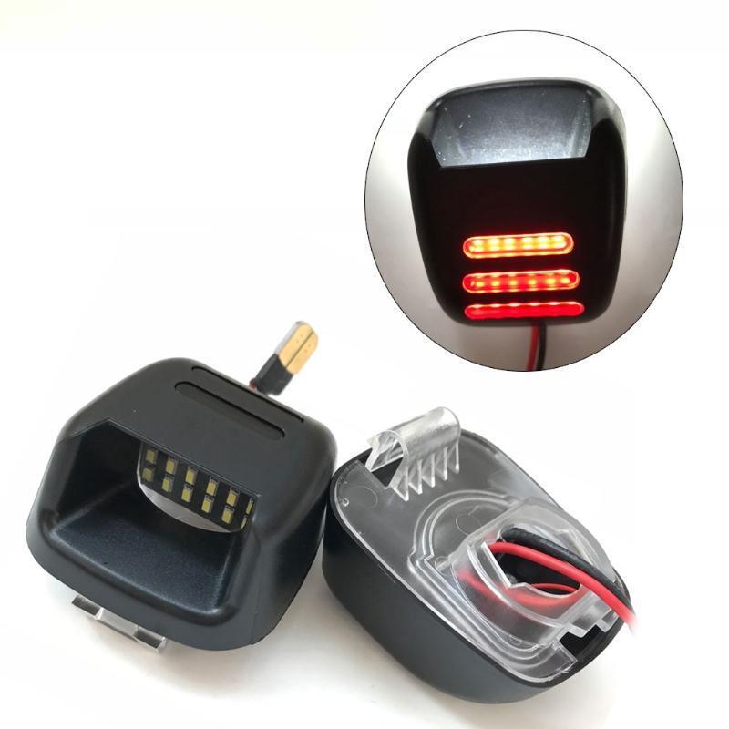 LED License Plate Lights For Frontier Xterra, LED Lights and Red OLED Neon