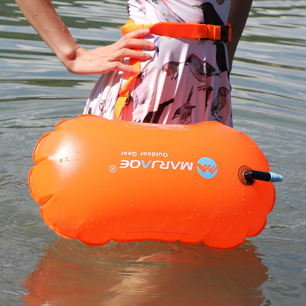 Inflatable Swimming Float Air Dry Bag PVC Buoy Water Sport Bag (Orange)