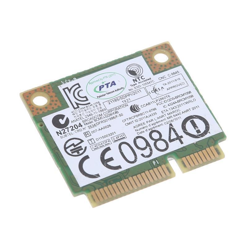 Dual Band 2.4+5G 300Mbps 802.11a/b/g/n WiFi BT4.0 Wireless Half Mini PCI-E Card