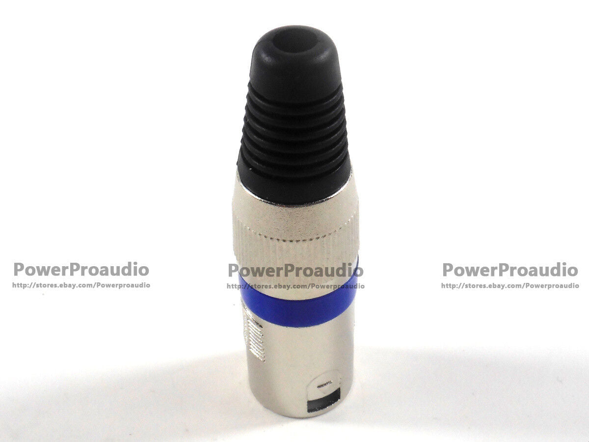 10PCS/LOT 3Pin Audio Microphone Cable Connector Male & Female MIC Blue