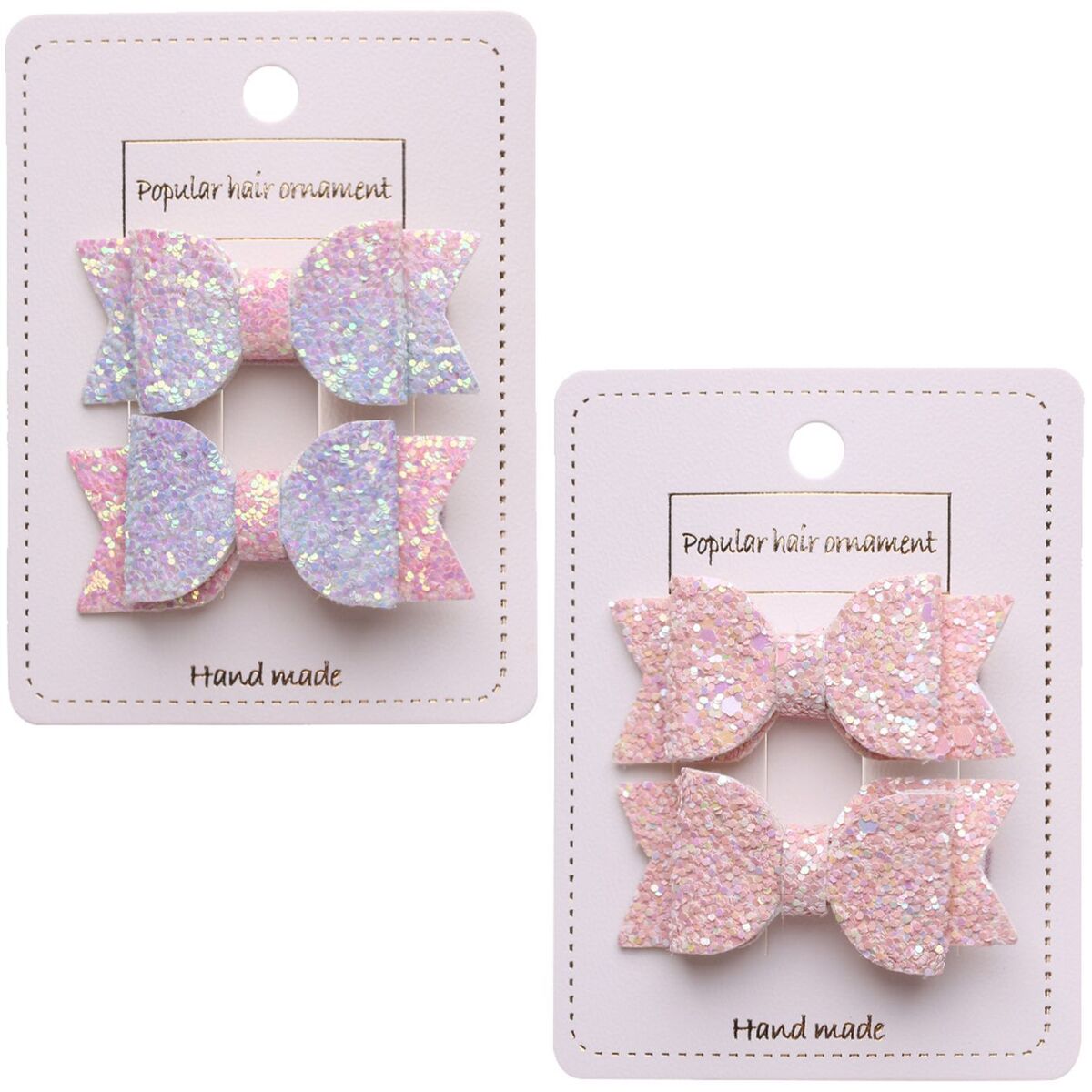 Layer Baby Girls Glitter Bows Headwear Sequin Bow Kids Hair Clips Cute Hairpins