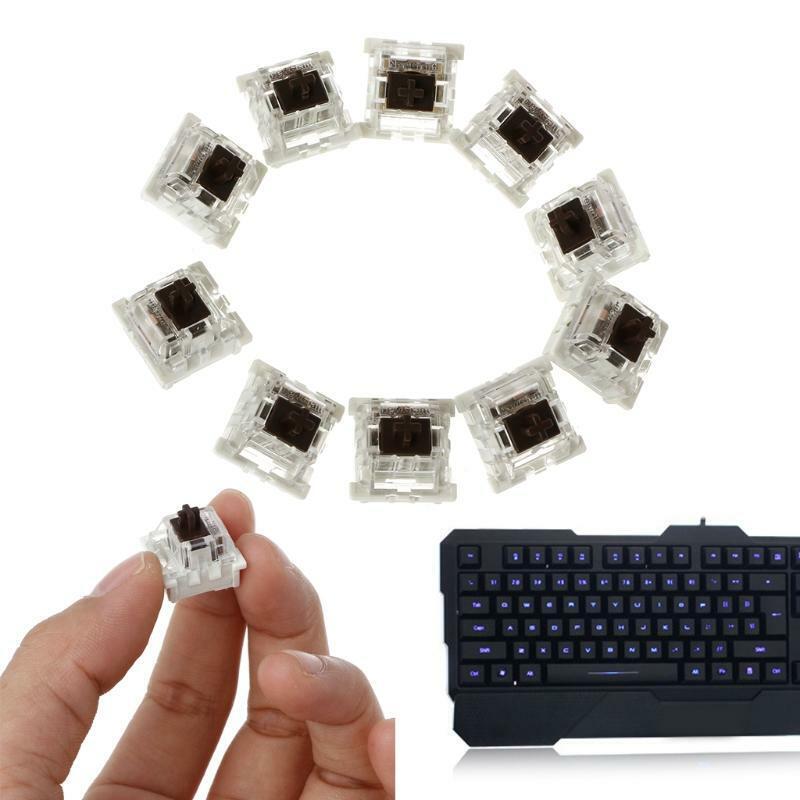 10Pcs 3 Pin Mechanical Keyboard Switch Brown Replacement For Gateron Cherry MX