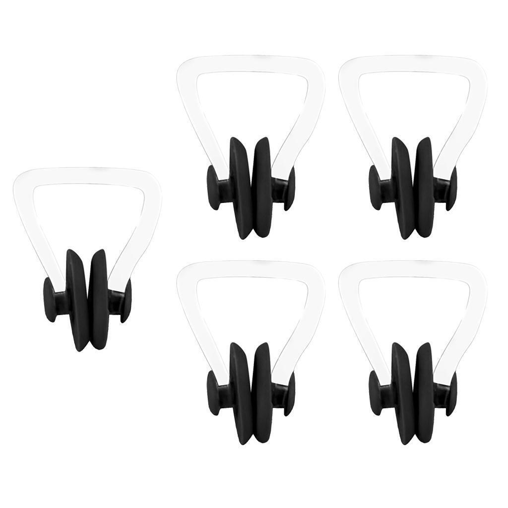 Non-slip Soft Silicone Nose Clip Plug Nose Protector For Swimming Black