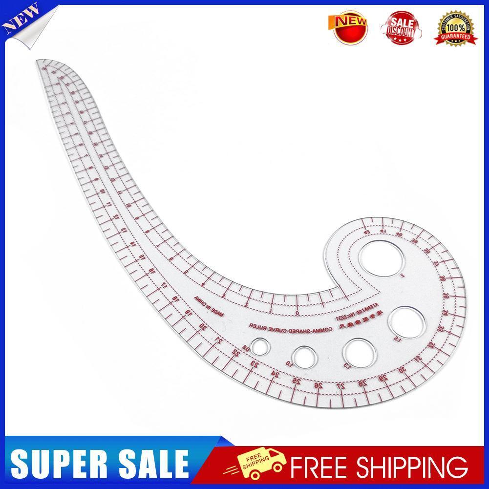 Plastic Transparent Tailor French Curve Sewing Ruler Comma Shaped Rulers