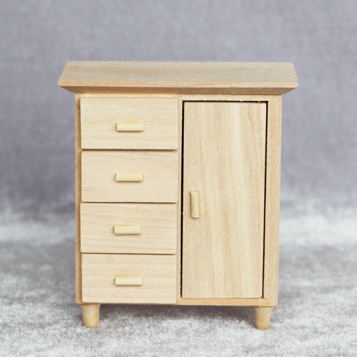 2  1:12 Scale Wardrobe and Cabinet  Bedroom Furniture Ornaments