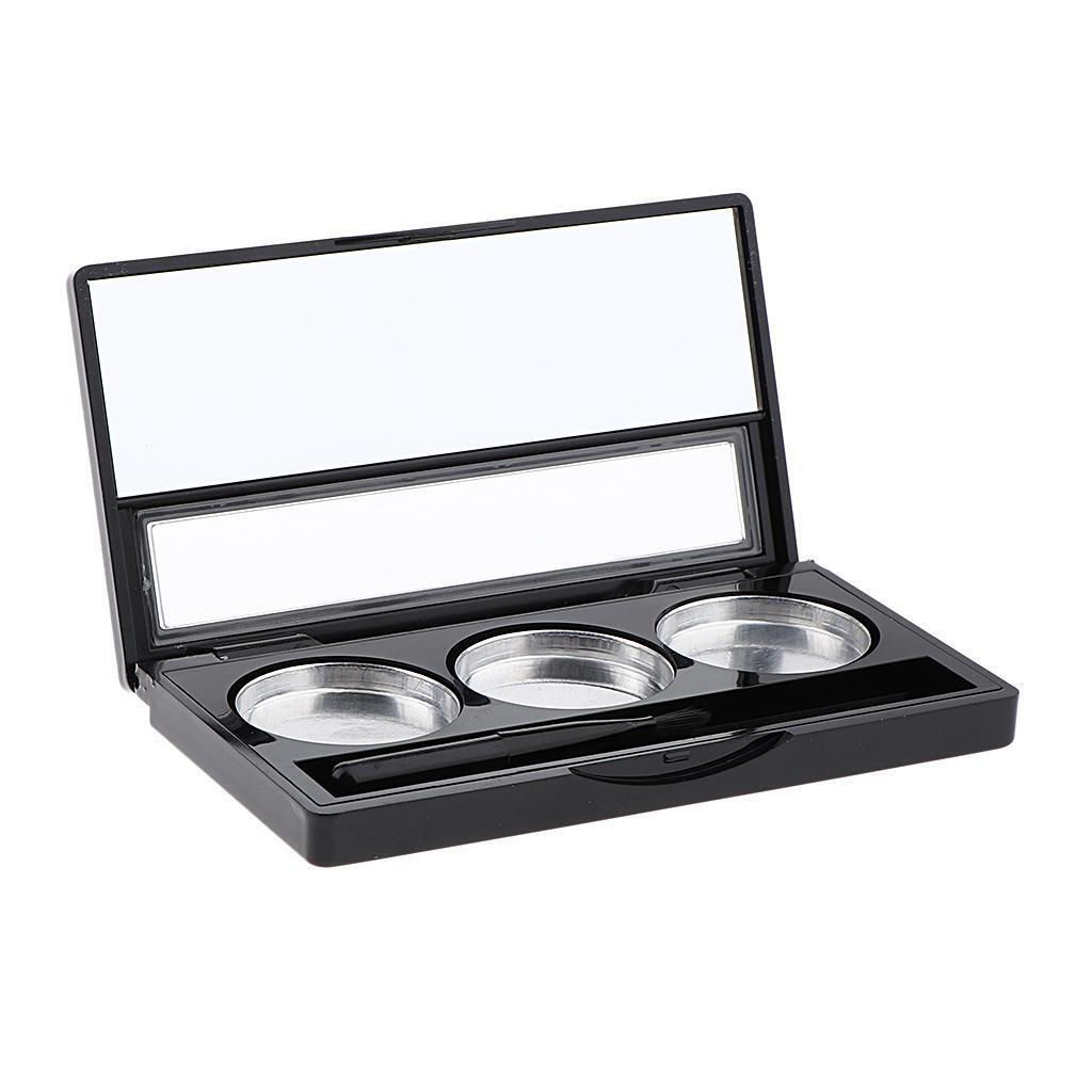 3 Slots Empty Pressed Powder Eyeshadow Palette Blush Lipstick DIY Case Box