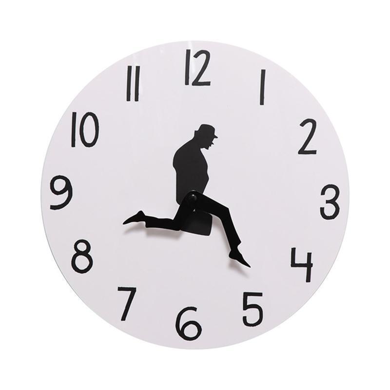 Creative Wall Clock Decorative Walking Man in Suit Wall Art Clock Home Decor