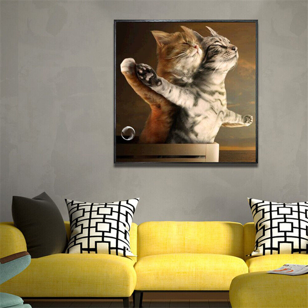 Intimate Cats 5D Diamond Painting Embroidery DIY Cross Stitch Home Decor