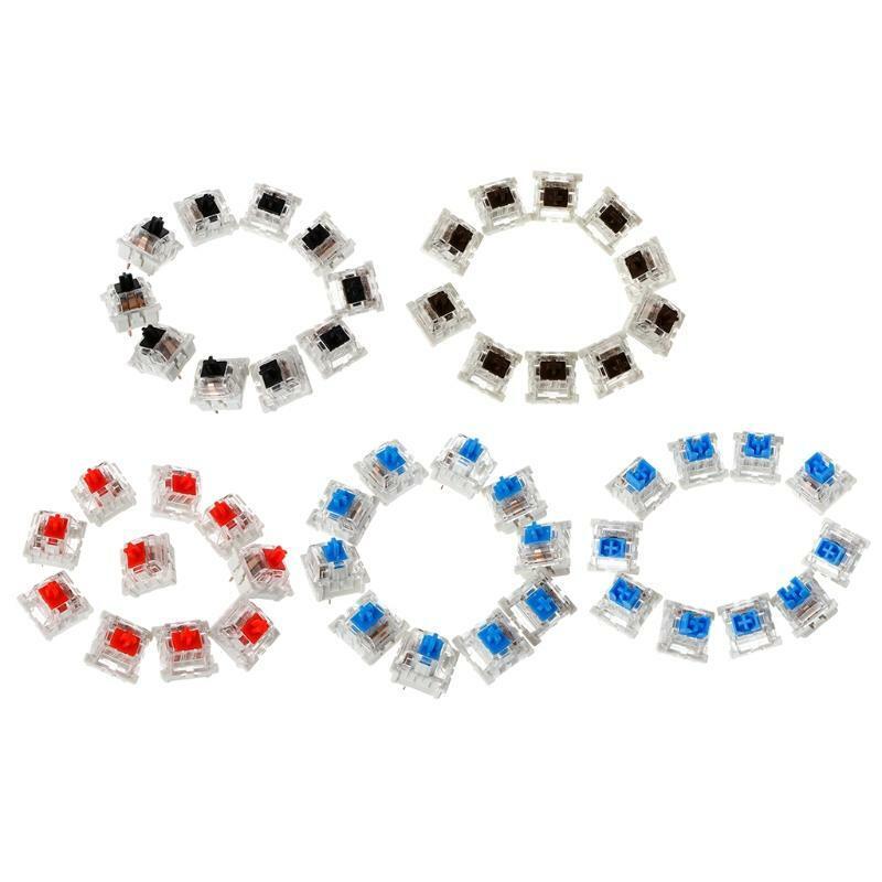 10Pcs 3 Pin Mechanical Keyboard Switch Brown Replacement For Gateron Cherry MX