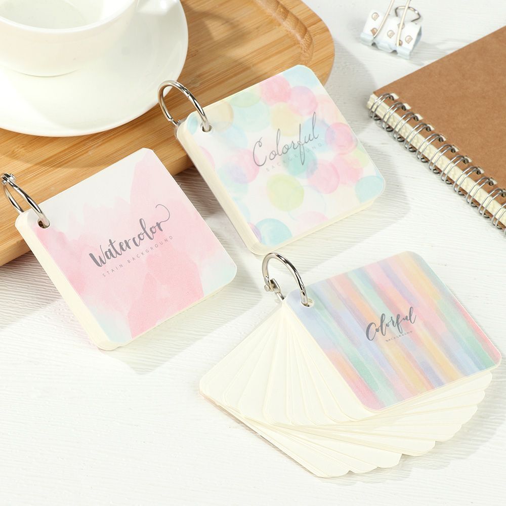 Record Cards with Binder Rings Revision Cards Mini Notepads Blank Study Cards