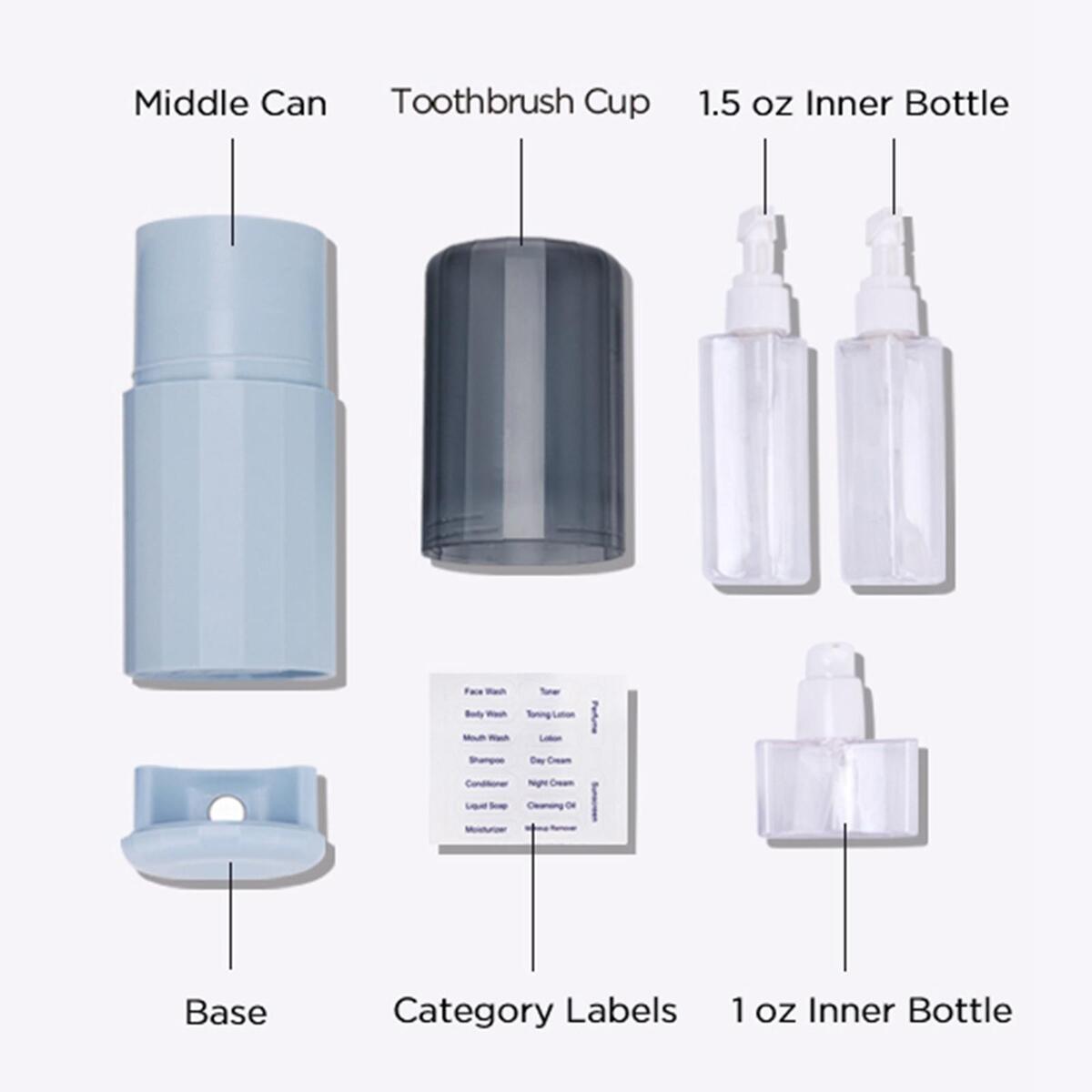 Travel Toothbrush Case 3-division Design Protect Holder Conditioner Business