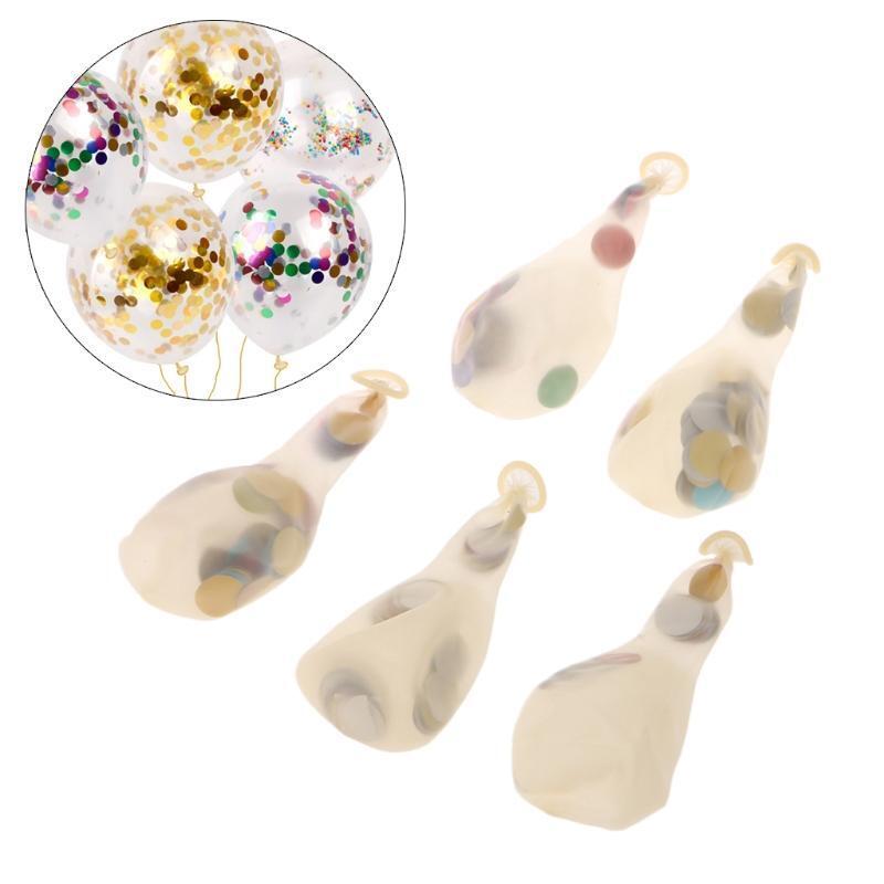 5Pcs Quality Multicolor Confetti Balloons 12inch Latex Party Wedding Decor