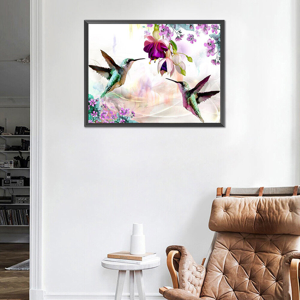 5D DIY Diamond Painting Bird Flower Full Square Drill Mosaic Picture Kit
