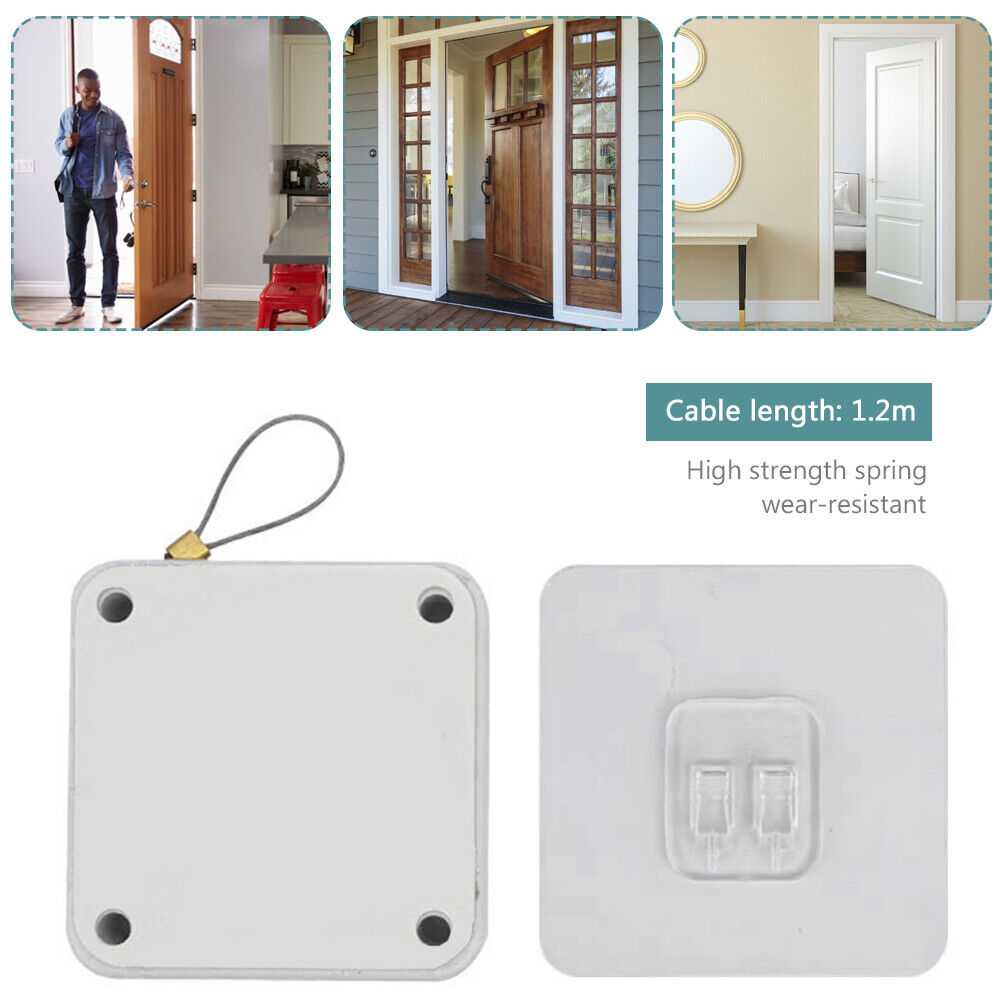 Automatic Door Closers Punch-free Sliding Door Buffer Closing (800g White)